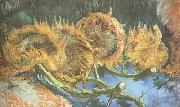 Vincent Van Gogh Four Cut Sunflowers (nn04) Spain oil painting reproduction